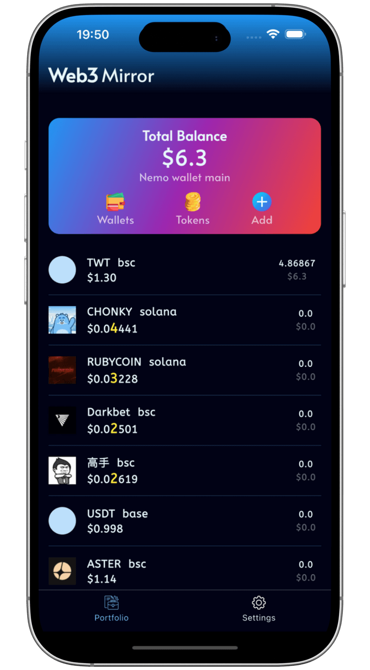 Web3 Mirror App Preview